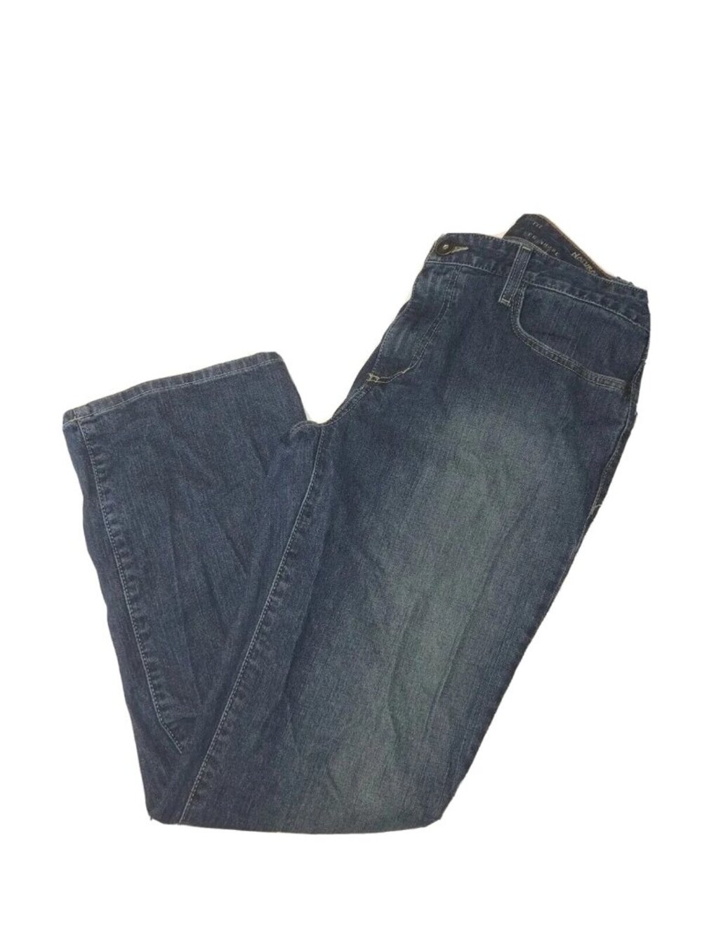 Eddie Bauer Women's Size 12 Petite Blue Natural Straight Jeans   32x27